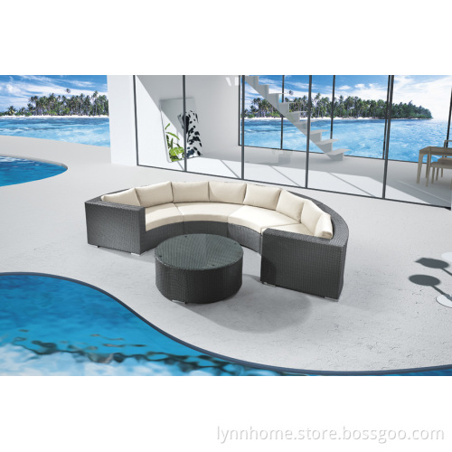 Patio Furniture Outdoor PE Rattan Wicker Sofa Set (LN-802)